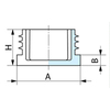 Protective plug HDPE square 18x18